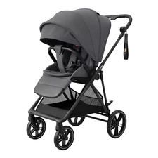 Прогулочная коляска Carrello Extra CRL-6532 Chrome Grey серая с багажной корзинкой